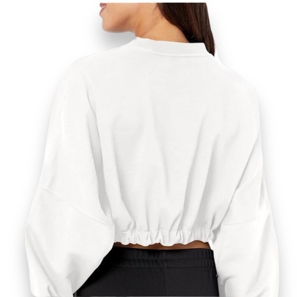 Adidas Cinch Waist Cropped Sweatshirt - Picture 3 of 6